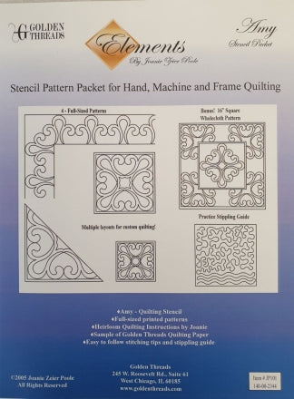 Golden Threads Elements Amy Stencil Packet