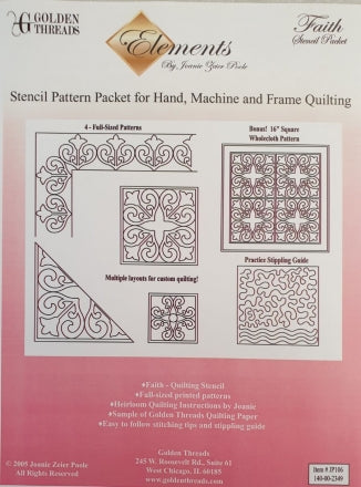 Golden Threads Elements Faith Stencil Packet