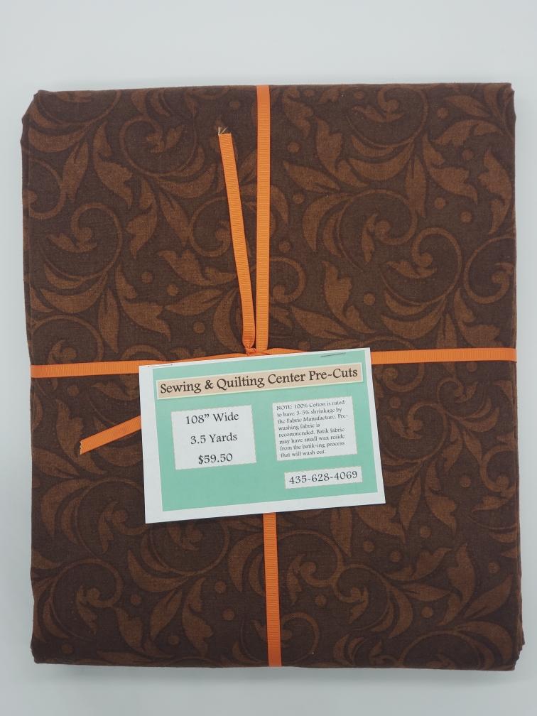 108" Pre-Cut Brown Curls 3.5 yards
