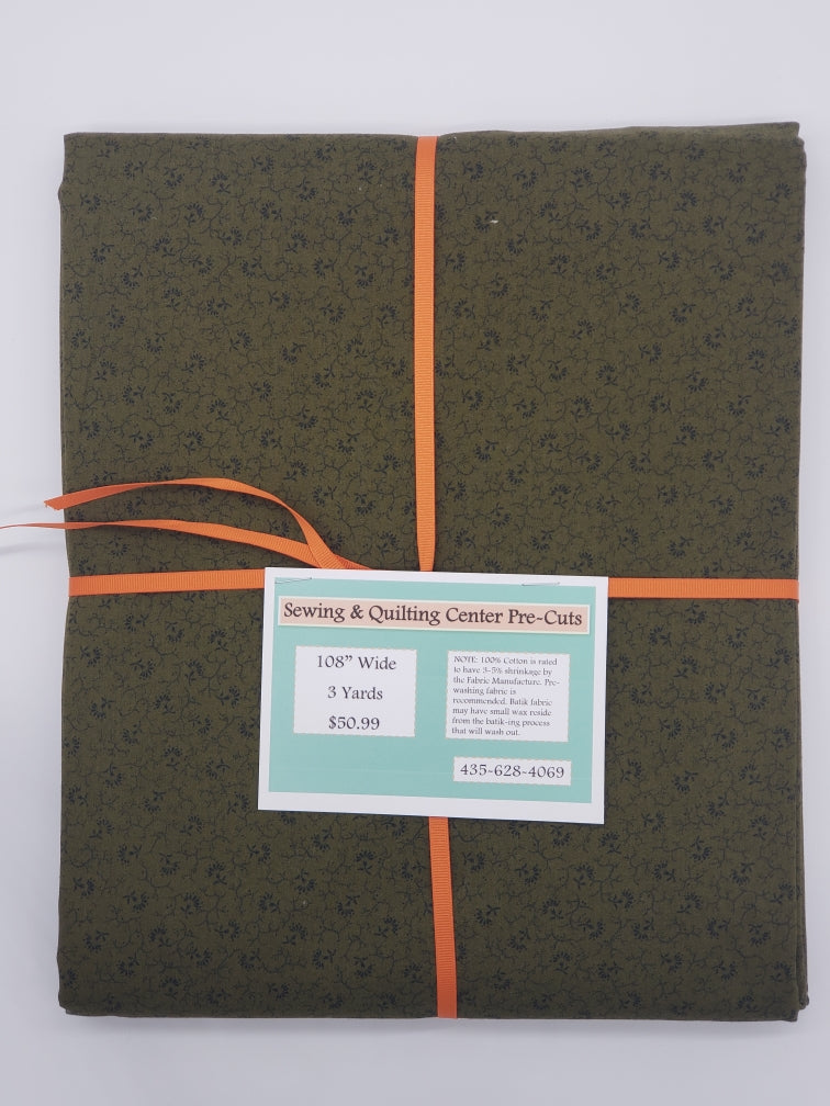108" Pre-Cut Dark green 3 yards