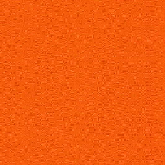 Tangerine Kona Solid Cotton by Robert Kaufman - Sold By 1/4yd