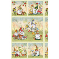 Gnome & Garden by Wilimington Prints - Sold By The 1/4