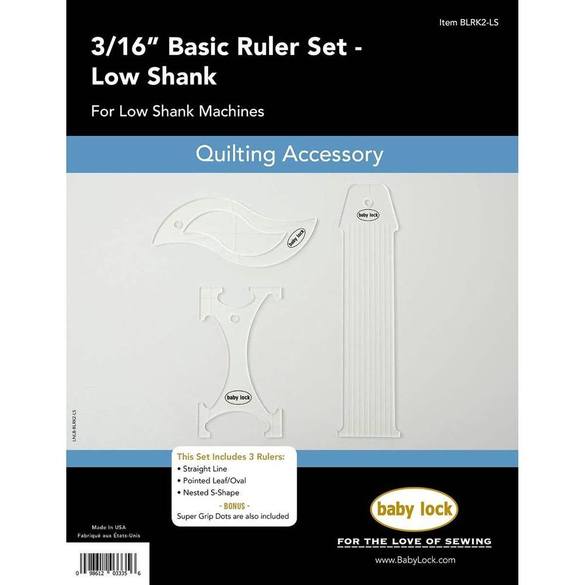 Baby Lock 3/16" Basic Ruler Set Low Shank