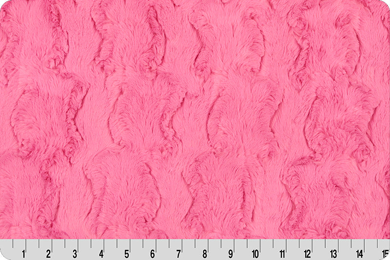 Luxe Cuddle Glacier Hot Pink - sold by the 1/4 yard
