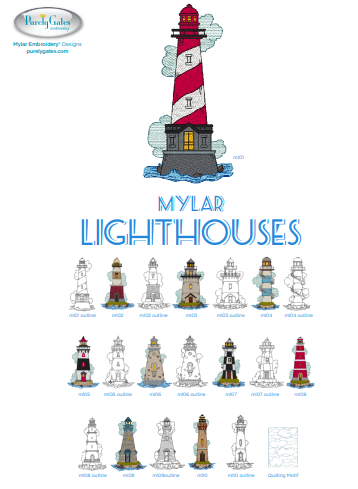 Purely Gates Mylar Lighthouses