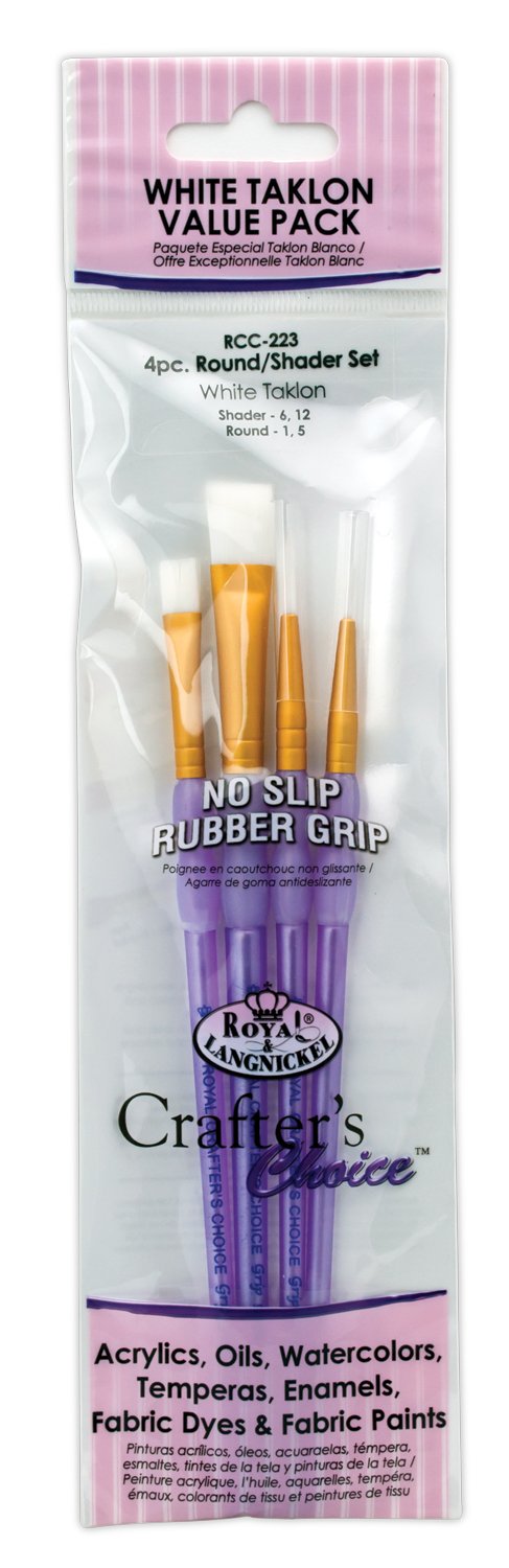 Crafters Choice White Taklon 4pc Value Pack