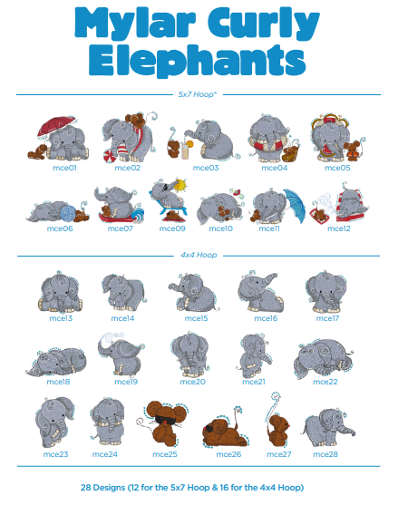 Purely Gates Mylar Curly Elephants