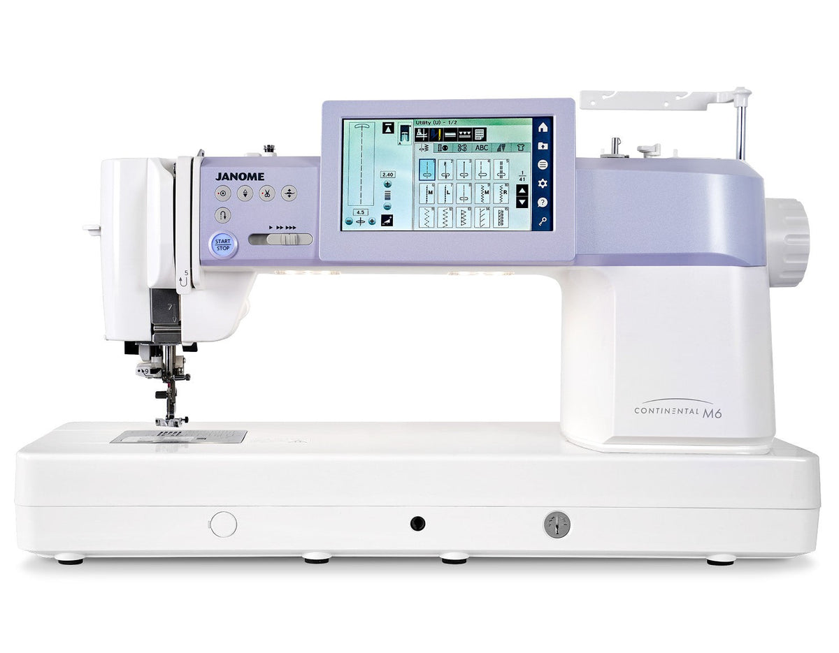 Janome Continental M6 sewing and quilting machine, front view