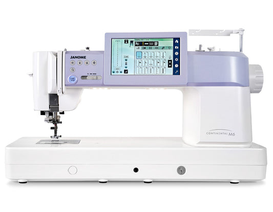 Janome Continental M6 sewing and quilting machine — front view