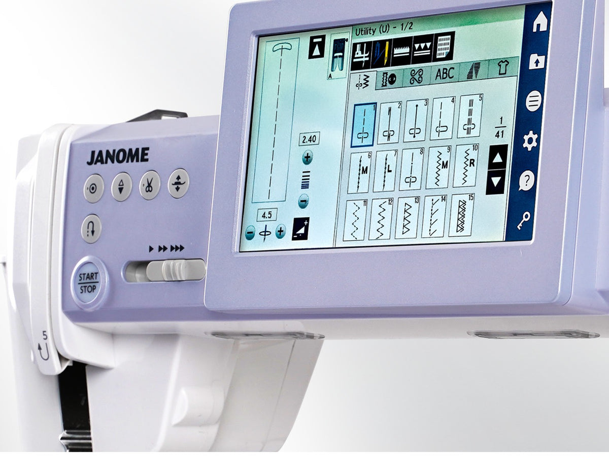 Janome Continental M6 control panel and touchscreen