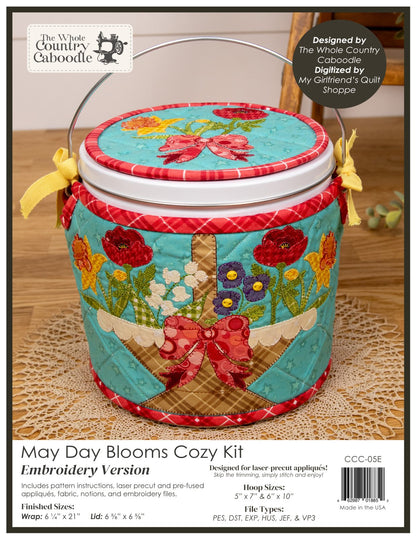 May Day Blooms Cozy Kit Embroidery - The Whole Country Caboodle
