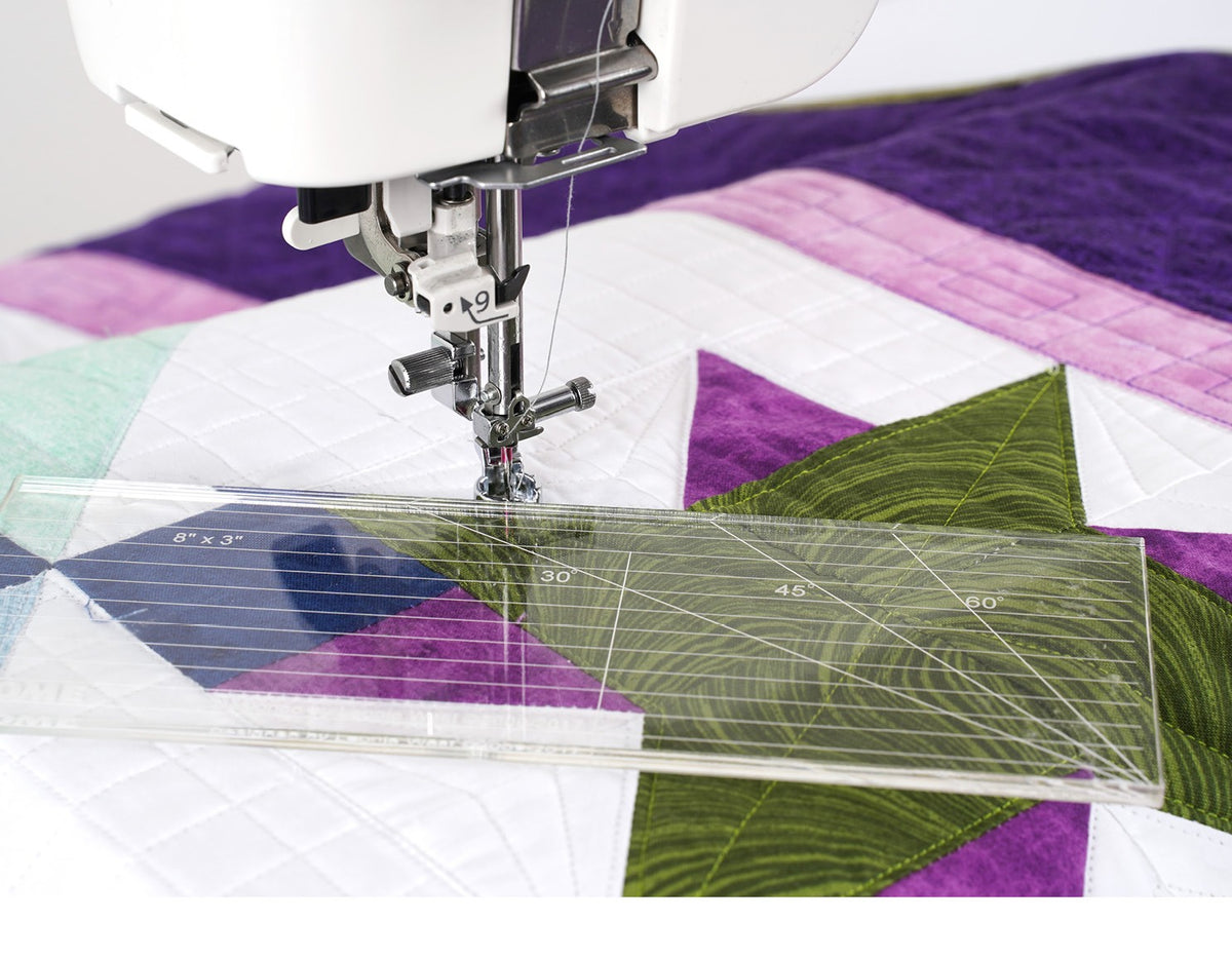 Janome Continental M6 ruler work with a quilting ruler