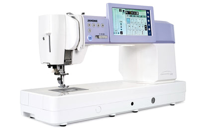 Janome Continental M6 sewing machine, three-quarter view