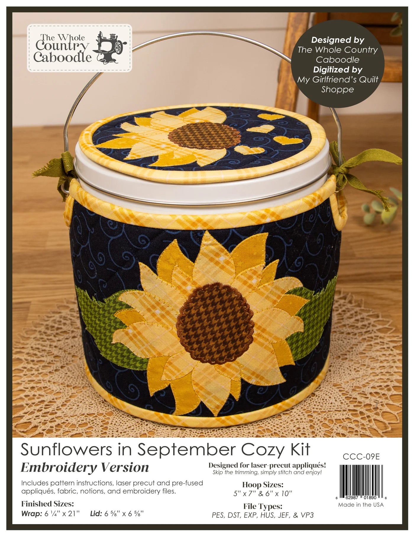 Sunflowers in September Cozy Kit Embroidery - The Whole Country Caboodle