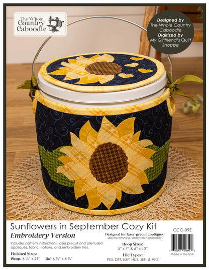 Sunflowers in September Cozy Kit Embroidery - The Whole Country Caboodle