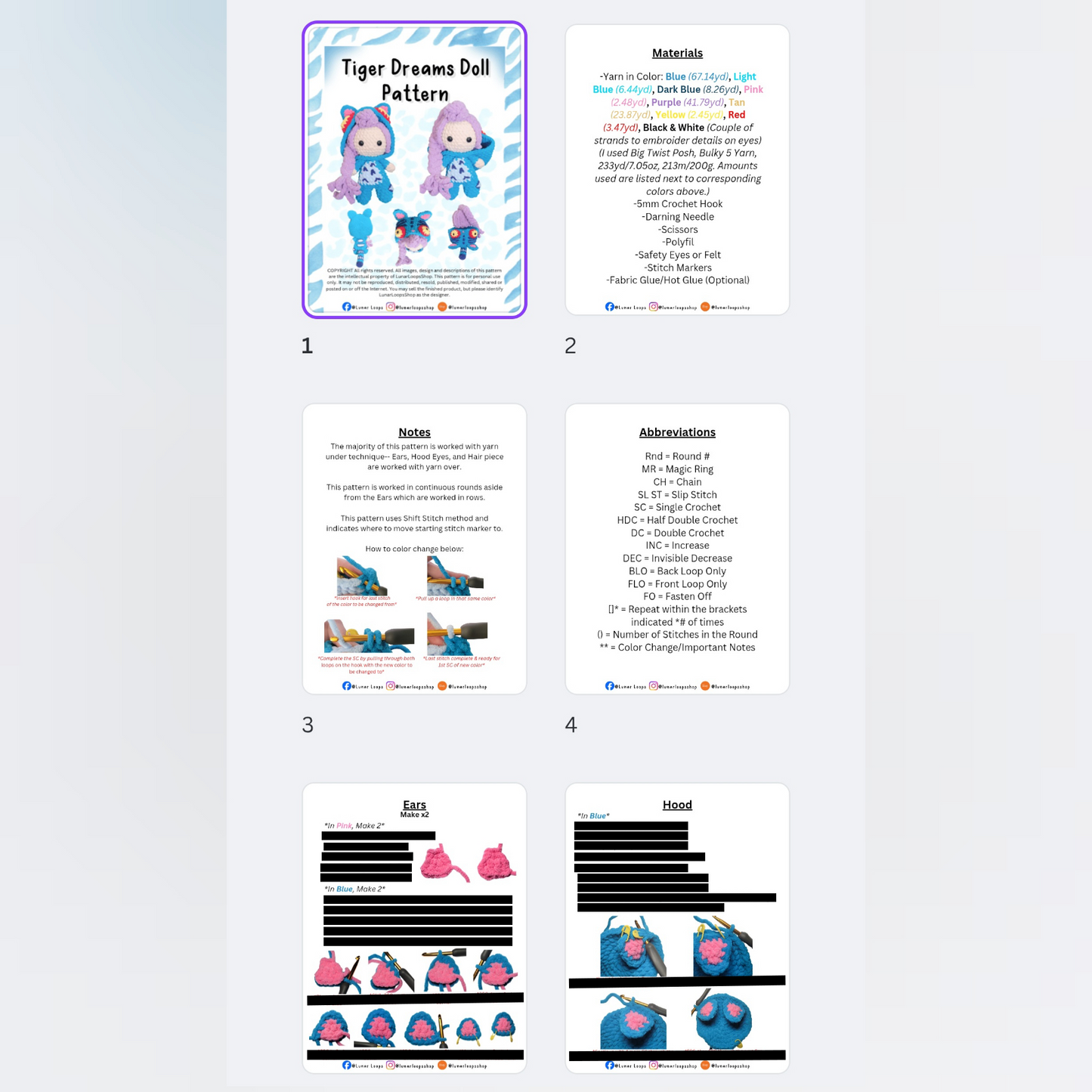 Tiger Dreams Crochet Doll Pattern