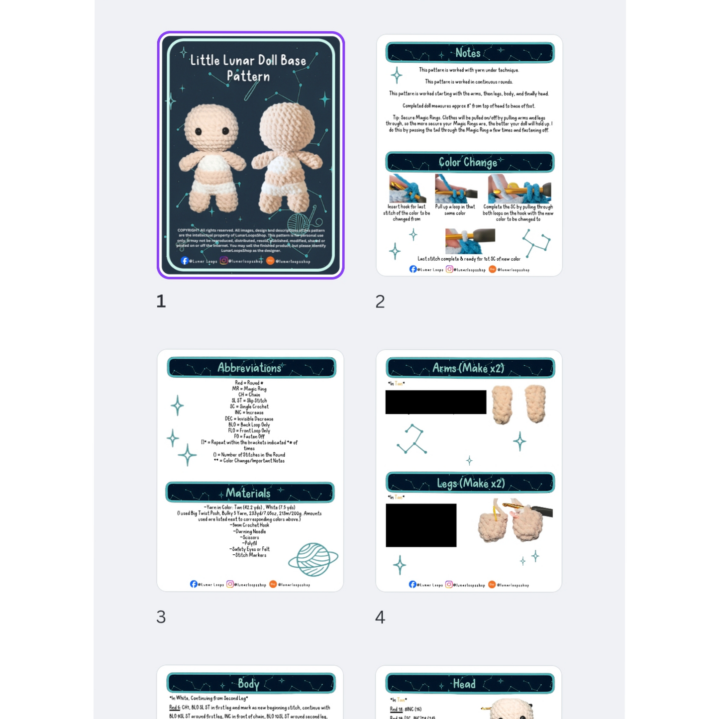 Little Lunar Doll Base Crochet Pattern