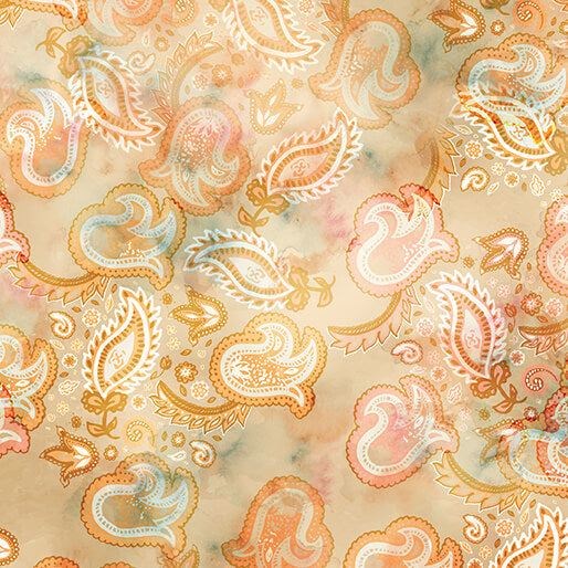Gone Country Paisley Buff - Benartex Designer Fabrics