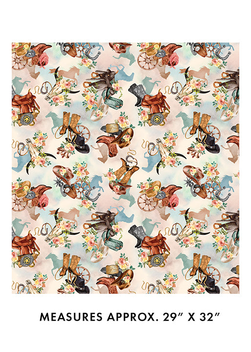Gone Country Motifs Multi - Benartex Designer Fabrics