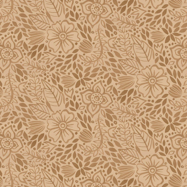 Floralscape Small Floral Tan - Wilmington Prints