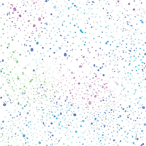 Spatter Texture Multi White/Multi - Benartex Designer Fabrics