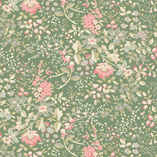 Beloved Apple Blossom Penelope Dark Willow - Benartex Fabric
