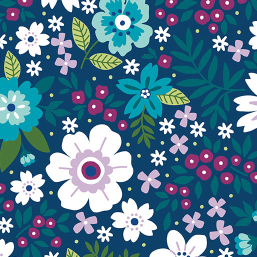 Cottage Garden Cobalt - Benatrex Designer Fabrics