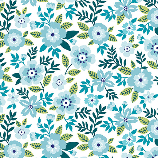 Asters Aquamarine - Benatrex Designer Fabrics