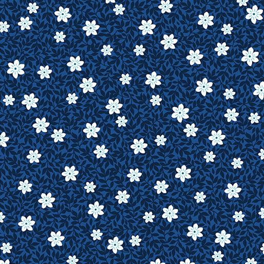 Wild Strawberries Cobalt - Benatrex Designer Fabrics