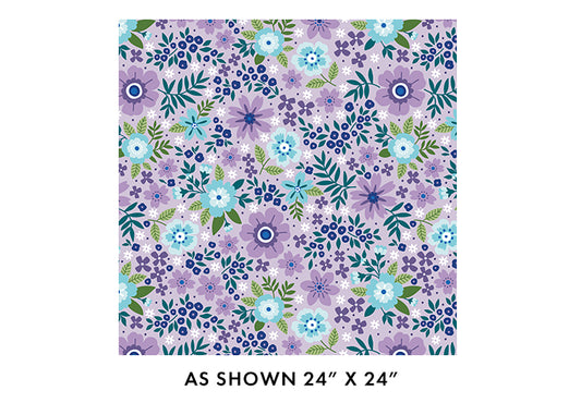 Seaside Garden Lavender 108" Wide - Benartex Designer Fabrics