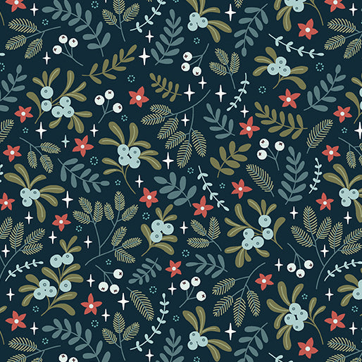 Hearth Midnight Holly & Hearth - Benartex Designer Fabrics