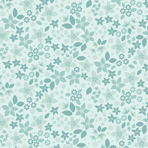 Star Flowers Frost Holly & Hearth - Benartex Designer Fabrics