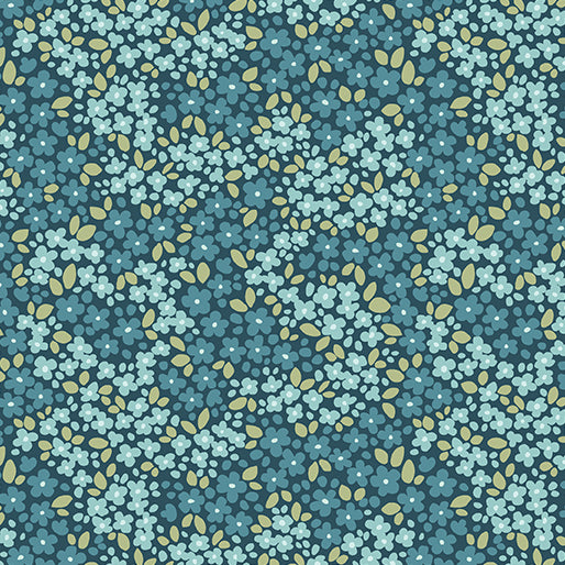 Winter Jasmine Teal Holly & Hearth - Benartex Designer Fabrics
