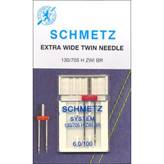Schmetz Extra Wide Twin Double Needle 6.0/100