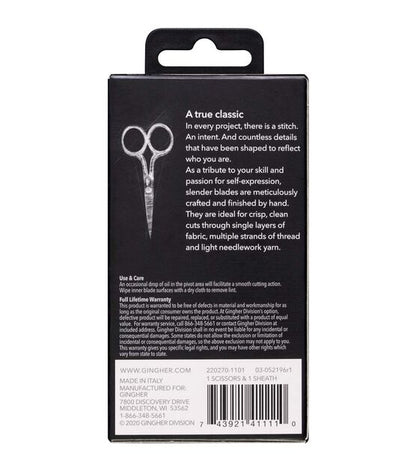 Gingher 4" Large Handle Embroidery Scissors