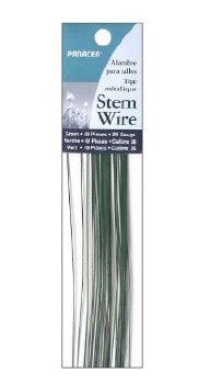 panacea decorative accents Stem wire  26 Gauge 18" 40-Pkg-Green