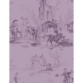Blackberry Bramble Toile Purple - Wilmington prints
