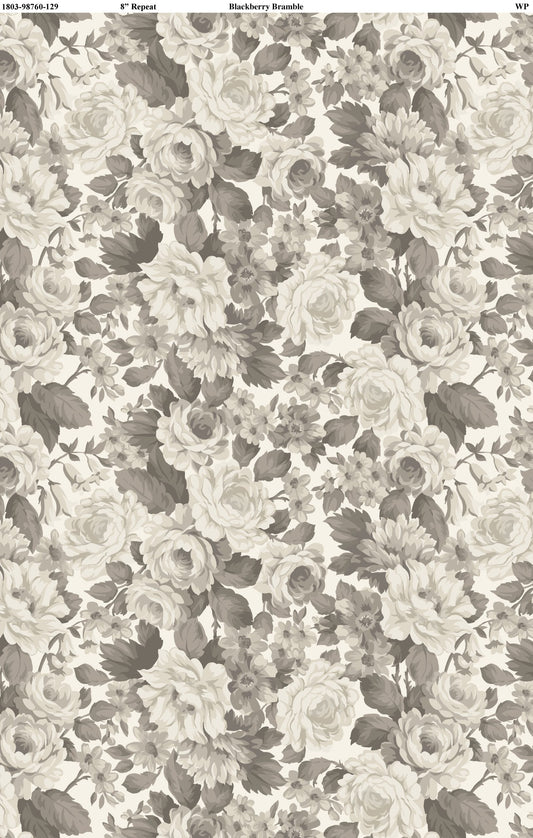 Blackberry Bramble Tonal Packed Ivory - Wilmington prints