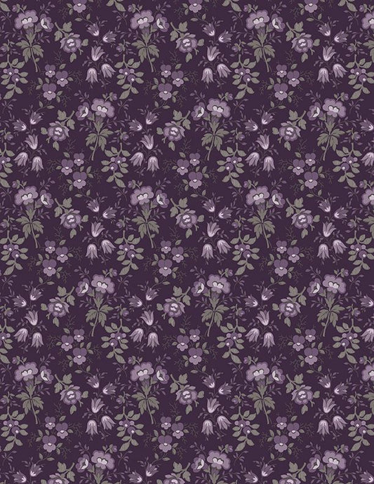 Blackberry Bramble Small Floral Purple - Wilmington prints