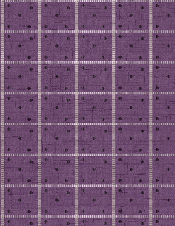 Blackberry Bramble Dots & Stripes Purple - Wilmington prints
