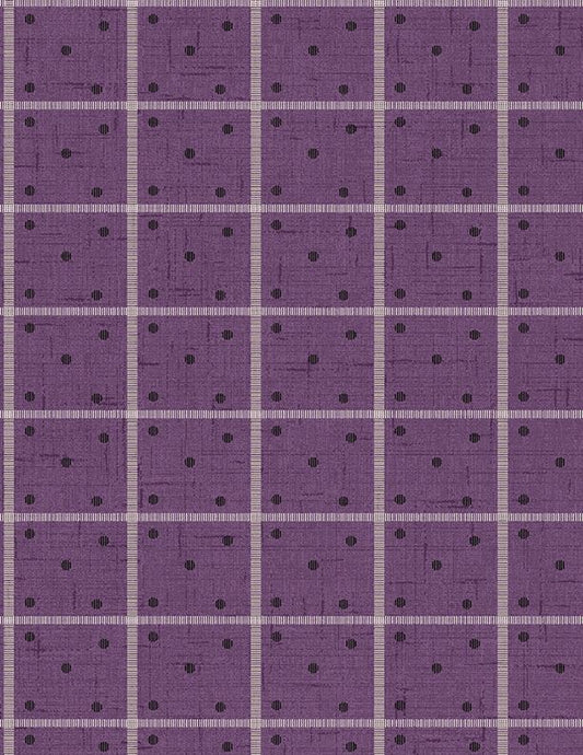 Blackberry Bramble Dots & Stripes Purple - Wilmington prints