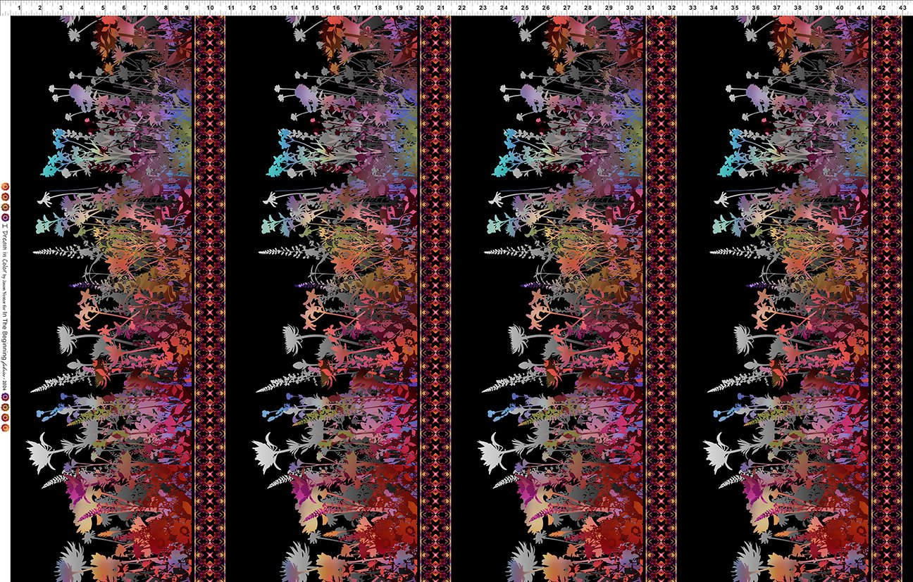 I Dream in Color Border Multi - In The Beginning Fabrics