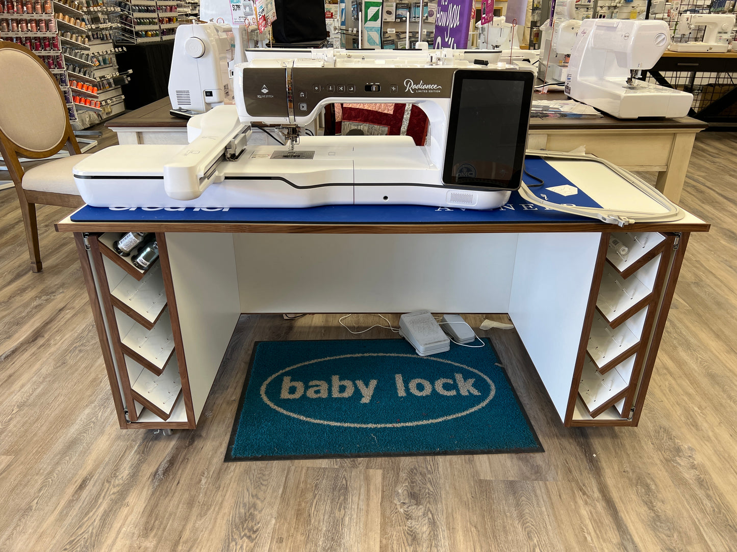 Bobbins and Bench baby lock Radiance Center