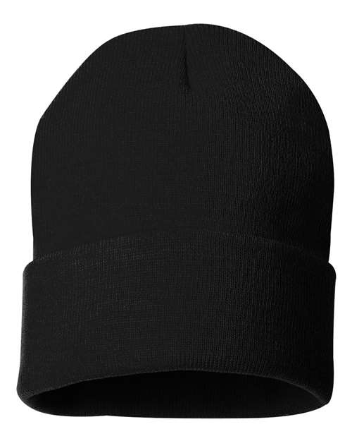 Solid Cuffed Knit 12" Beanie Embroidery Blanks