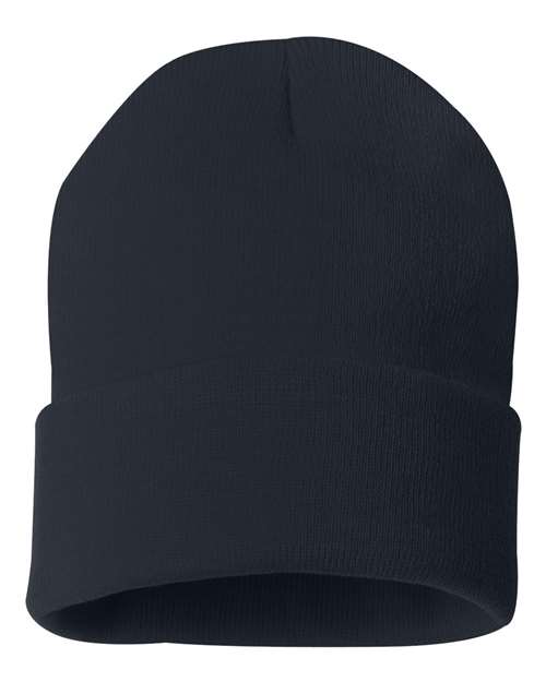 Solid Cuffed Knit 12" Beanie Embroidery Blanks