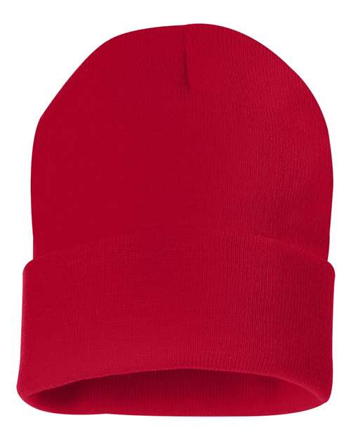 Solid Cuffed Knit 12" Beanie Embroidery Blanks