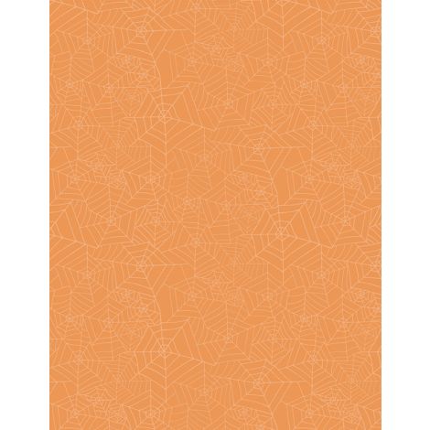 The Boo Crew Webs All Over Orange by Susan Winget for Wilmington Prints