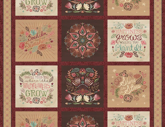 Floralscape Craft Panel Multi- Wilmington Prints