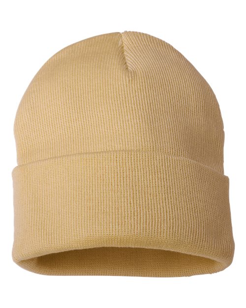 Solid Cuffed Knit 12" Beanie Embroidery Blanks
