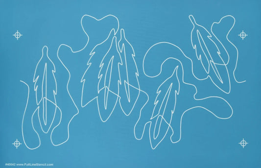 Three Feathers by Dave Hudson - Full Line Stencil #40042